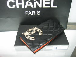 AAA Chanel Leather Snake CC Logo Bi-Fold Wallet 26717 Black Online